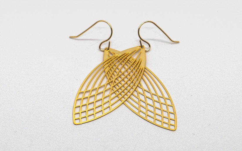 Goldene Feen-Flügel Ohrringe