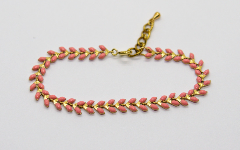 Rosa Chevron Armband