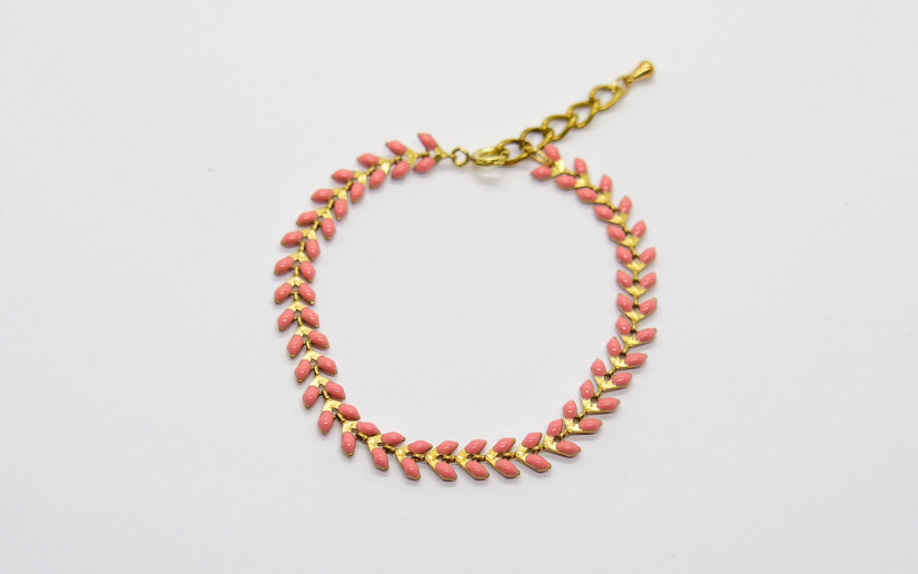 Rosa Chevron Armband