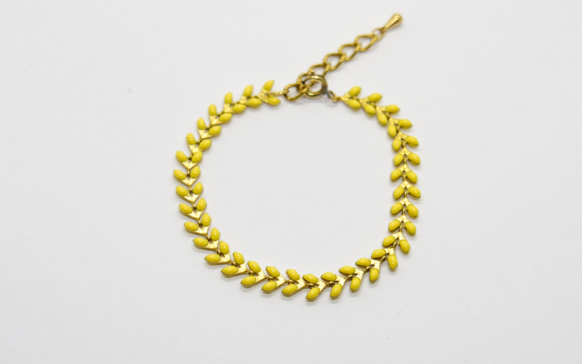 Gelbes Chevron Armband