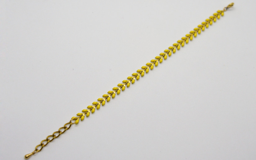 Gelbes Chevron Armband