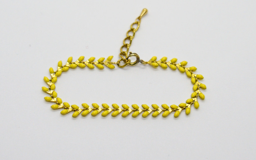 Gelbes Chevron Armband
