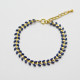 Dunkelblaues Chevron Armband