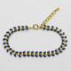 Dunkelblaues Chevron Armband