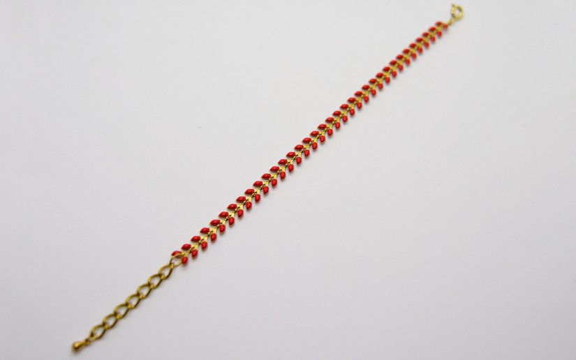 Rotes Chevron Armband