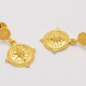Goldene Ohrstecker mit Kompass Anhänger