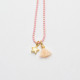 Rosa kleines Armband mit Sternchen und Baumwoll-Quaste