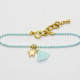 Hellblaues grosses Armband mit Sternchen und Baumwoll-Quaste