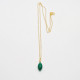 Goldene Halskette mit mit grünem Achat