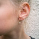 Kleine Ohrringe mit Seestern und kleiner Süsswasser-Perle