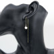 Goldene Einfädel Ohrringe mit Süsswasser-Perle
