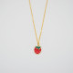 Goldene Halskette mit Erdbeere