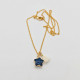 Goldene Halskette mit blauem Stern aus Lapislazuli